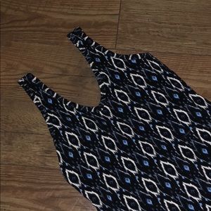 Karen Kane - M - Black, White, Blue Cotton Dress